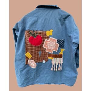 XL Upcycled Field & Stream Collage Shirt Jacket